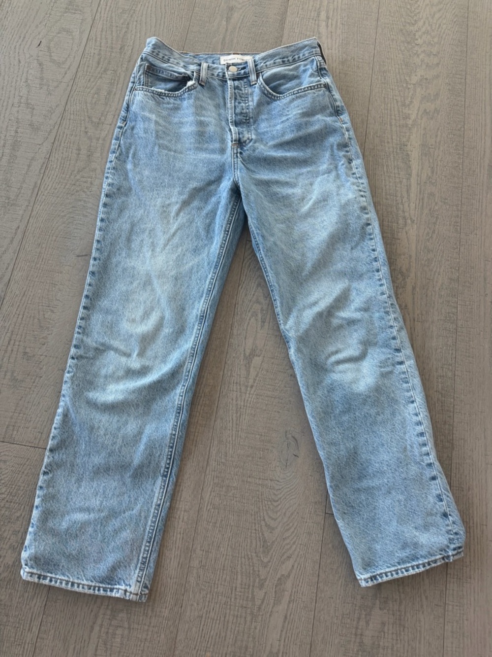 Denim Forum Men's Light Blue Straight Jeans